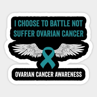 ovarian cancer warrior - teal ribbon awareness month - gynecological cancer Sticker